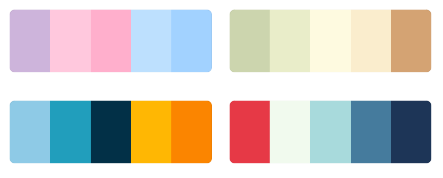 paletas de colores ejemplos